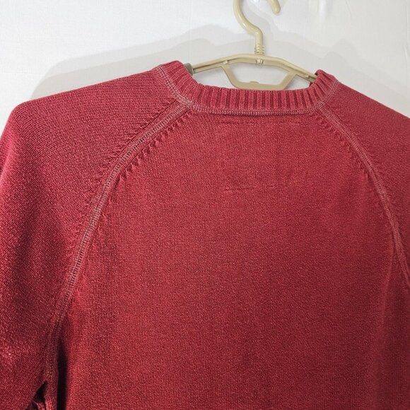 American Eagle Outfitters Sweater Mens Medium Red Crew Neck Cotton Pullover - Picture 9 of 11